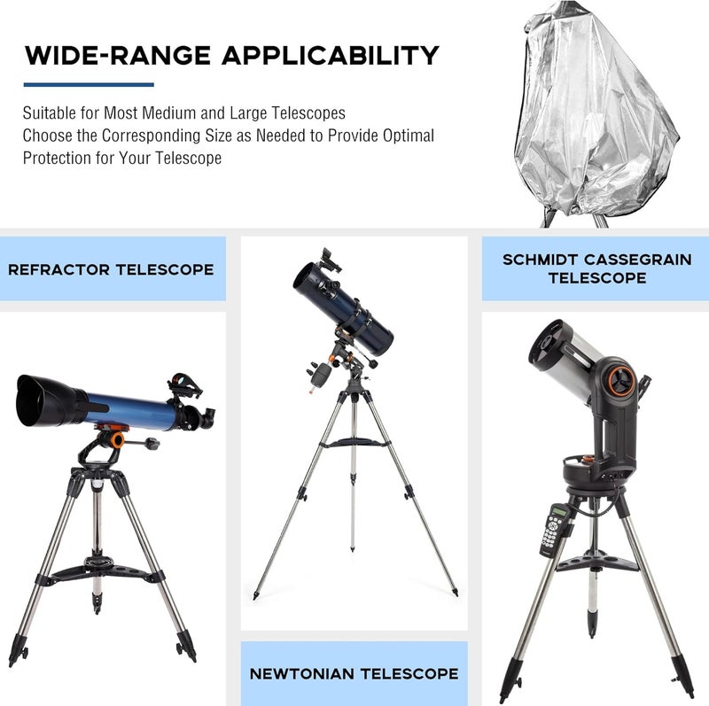 Tydeux Telescope Cover with Adjustable Drawstring - Diameter 37.6" Protect Your Telescope Against Dust Moisture and More - Image 5